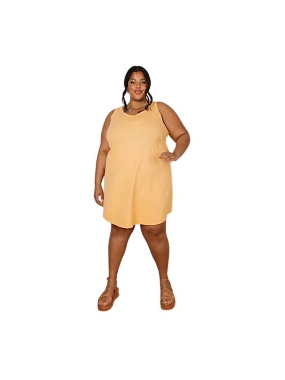 Candace Cameron Bure Tank Dress Plus Size 1X Petite Sunkissed V Neck Sleeveless
